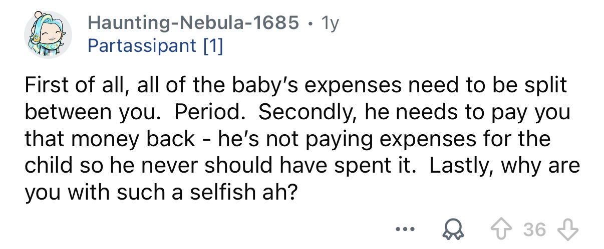 “He needs to pay you that money back.”