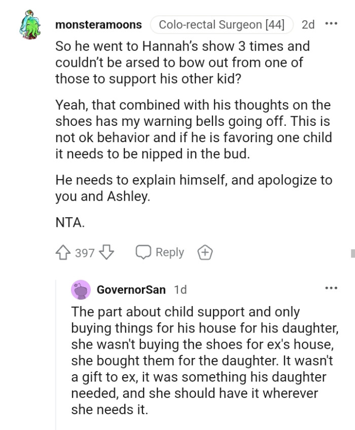 He Needs to Apologize to the OP and Ashley