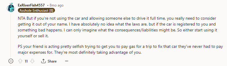 Your Friend Is Acting Quite Selfish