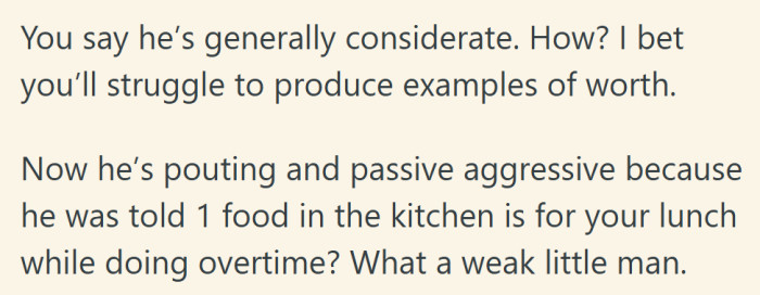 Nothing like a missing lunch to expose who’s really acting like the child in the house.