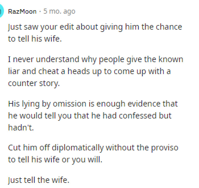 So many people said this, and we have to agree because we don't know why either. They'll just take the chance to lie.