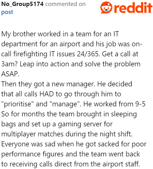 Something similar happened at an airport.