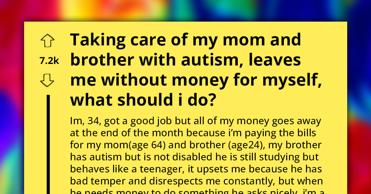 Man's Resentment Grows Over Uneven Family Support For Autistic Brother And Old Mother