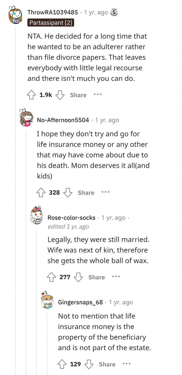 The unsettled business of his father can be addressed in court.