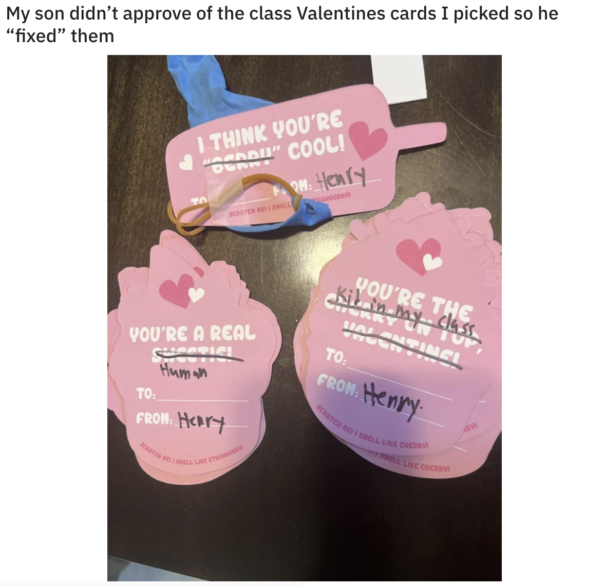 29. How he fixed the Valentine's card
