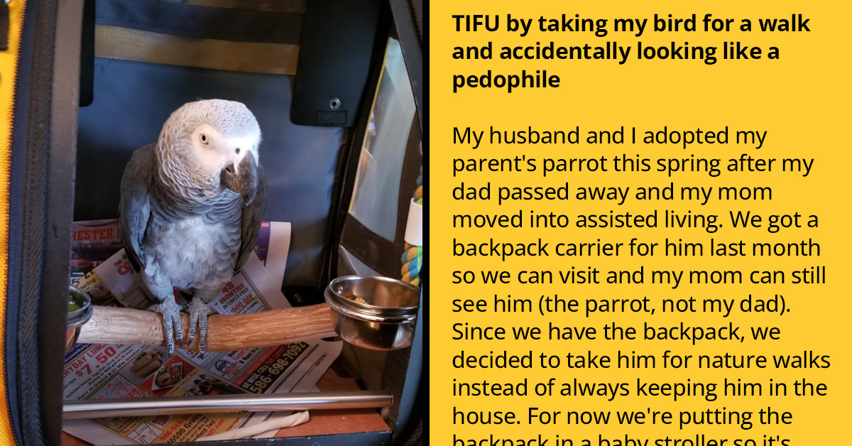 Couple Takes Their Pet Bird For A Walk And Gets Mistaken For Pedophiles When The Bird Wolf Whistles On A 15-Year-Old Boy