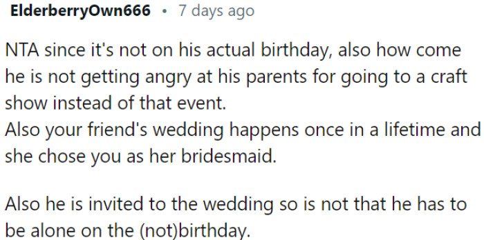 OP is NTA in this situation because the event does not coincide with her partner's actual birthday