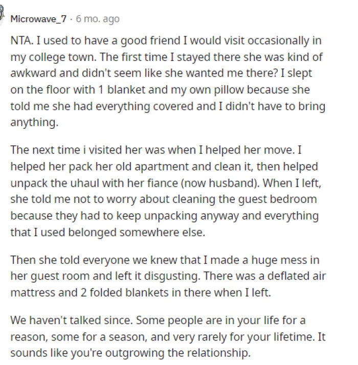 Some people even came to the comments to let OP know about their situations with friends who were similar or did similar things to what OP's friend is doing.