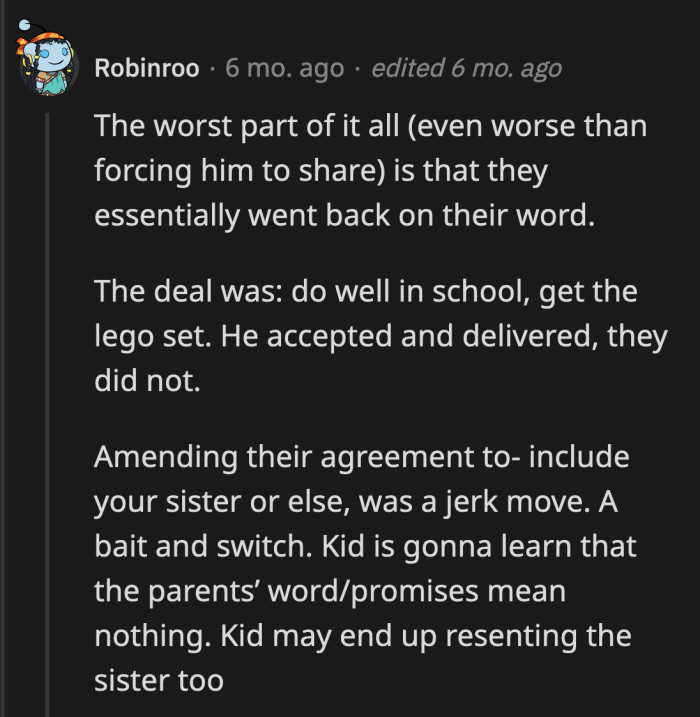 OP's brother and his wife may not know it yet, but they are teaching their son that they aren't dependable. They are also fostering resentment between their kids that need not be there.