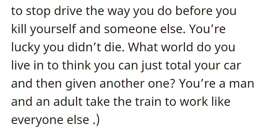 OP repeated his warnings about reckless driving and said that his nephew was lucky to survive.