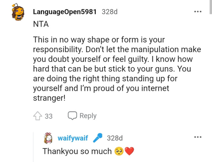 This Redditor is proud of the OP