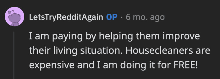 In spite of his insistence that what he did was a good deed that was punished...