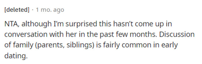 It is strange how it didn't come up in conversation, but maybe he wasn't exactly ready to talk about it.