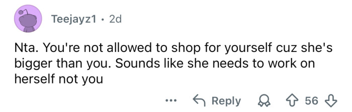 She needs to work on herself, not you.