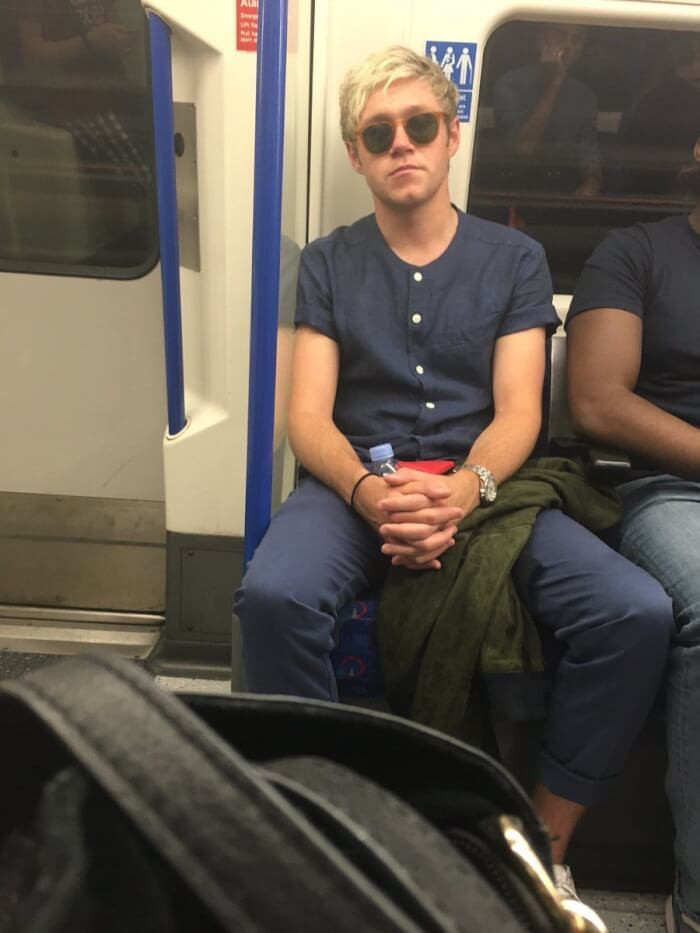 16. Niall Horan sighted on public transport