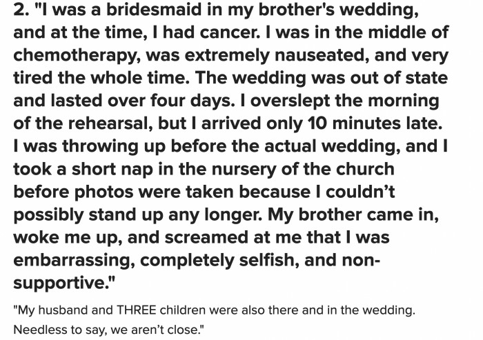 It’s hard to be supportive when you’re sick and throwing up