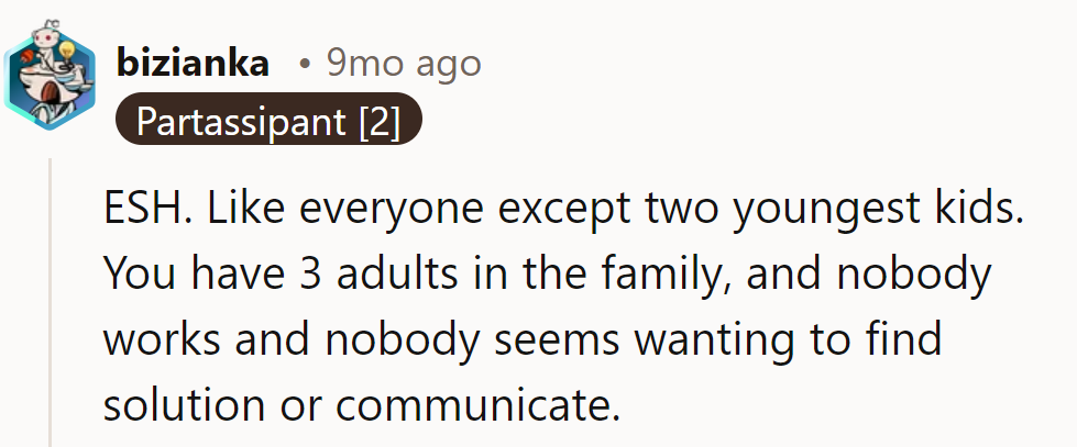 It's a three-adult circus without the ringmaster or the clowns!
