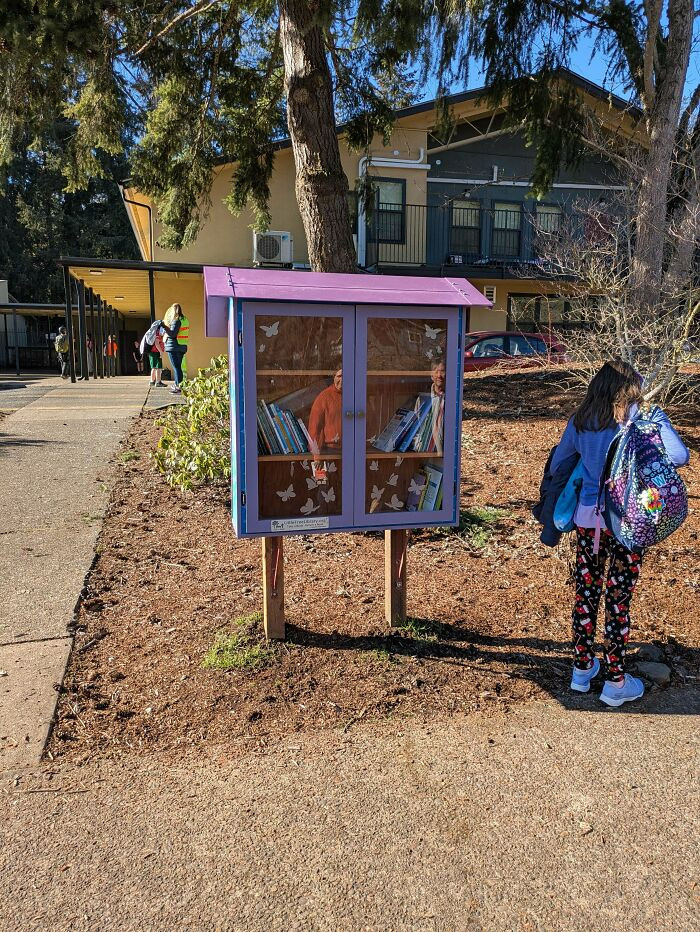 "Refurbished Free Library For My Son's School"