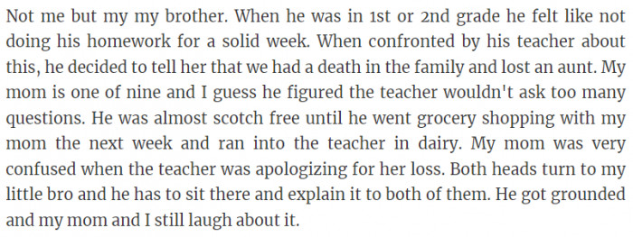 24. Getting grounded for a 'little lie'