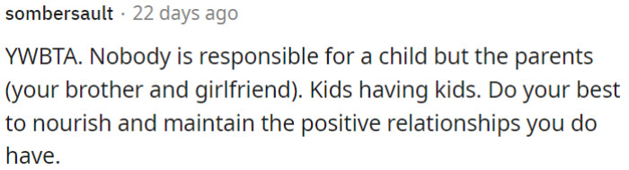 Parents are solely responsible for their children, not for grandchildren.