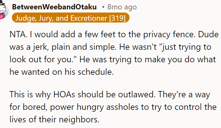 The OP should add a few feet to the fence