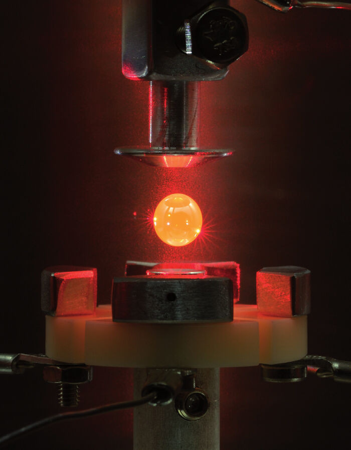 "Electrostatically Levitated Liquid Ti-Zr-Ni 0.6g Droplet At 1150 Kelvin"