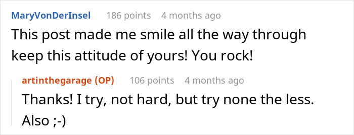 This Redditor smiled all the through