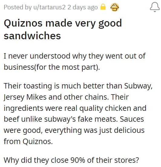 7. What really happens to Quiznos?