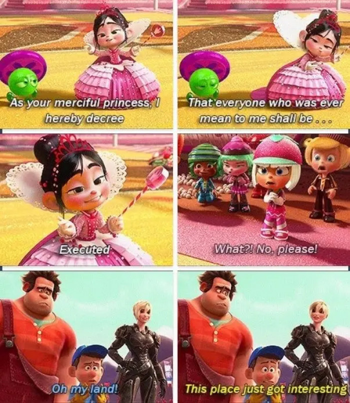 28. In Wreck-It Ralph, when Vanellope tricked everyone