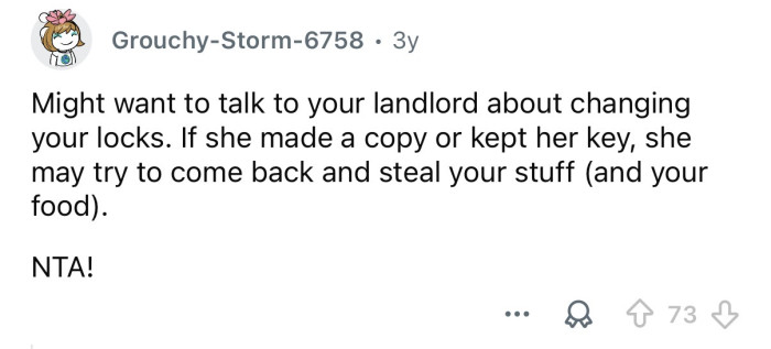 You should probably change the locks.