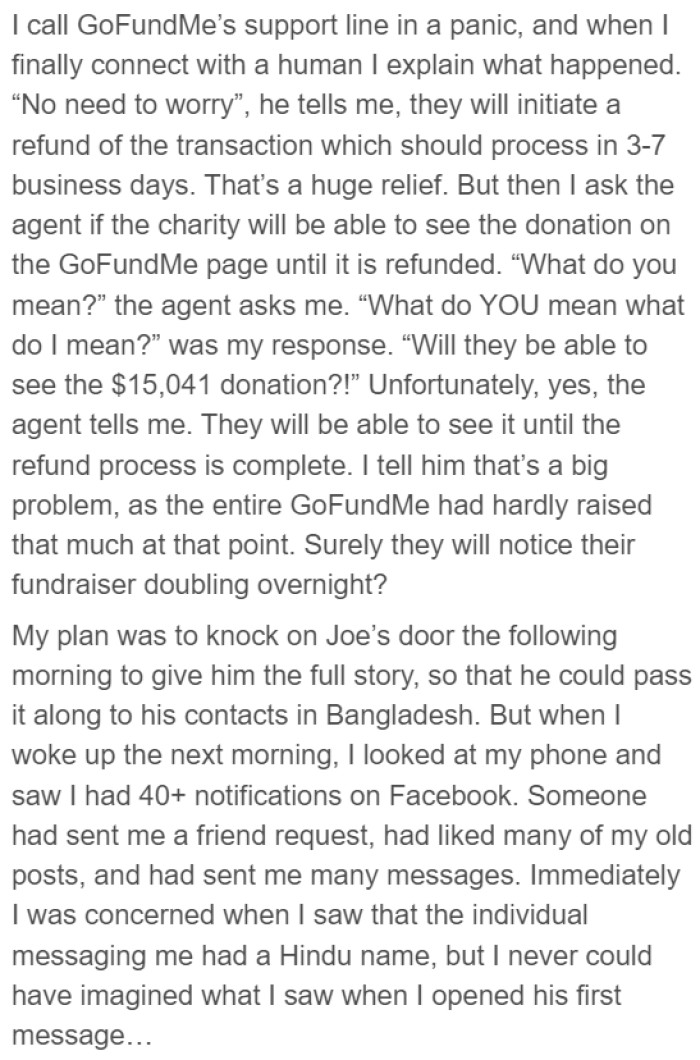 Even after he asked support to refund his money, there's no way he can stop his huge donation from being displayed.