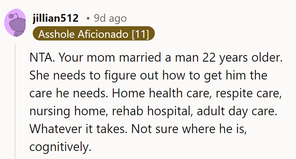 Exactly! If she married a project, she needs to manage the construction herself.