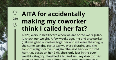 Woman Compares BMI With Coworker During Office Chat, Now She’s Being Accused Of Fat-Shaming At Work