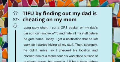 Redditor Plants GPS Tracker In Dad's Car To Avoid Getting Caught Smoking W**d, Uncovers His Secret Affair Instead