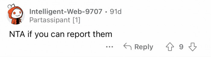 9. Should definitely report them.