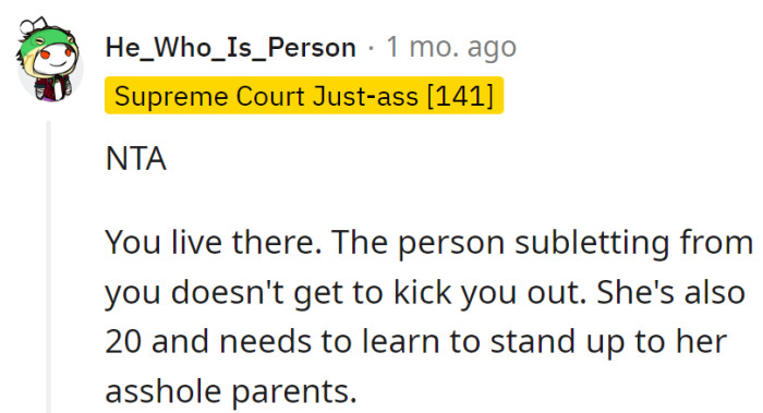 Not starring in 'Weekend Eviction.' Emma, at 20, needs to trade subletting drama for a crash course in standing up to parental chaos.