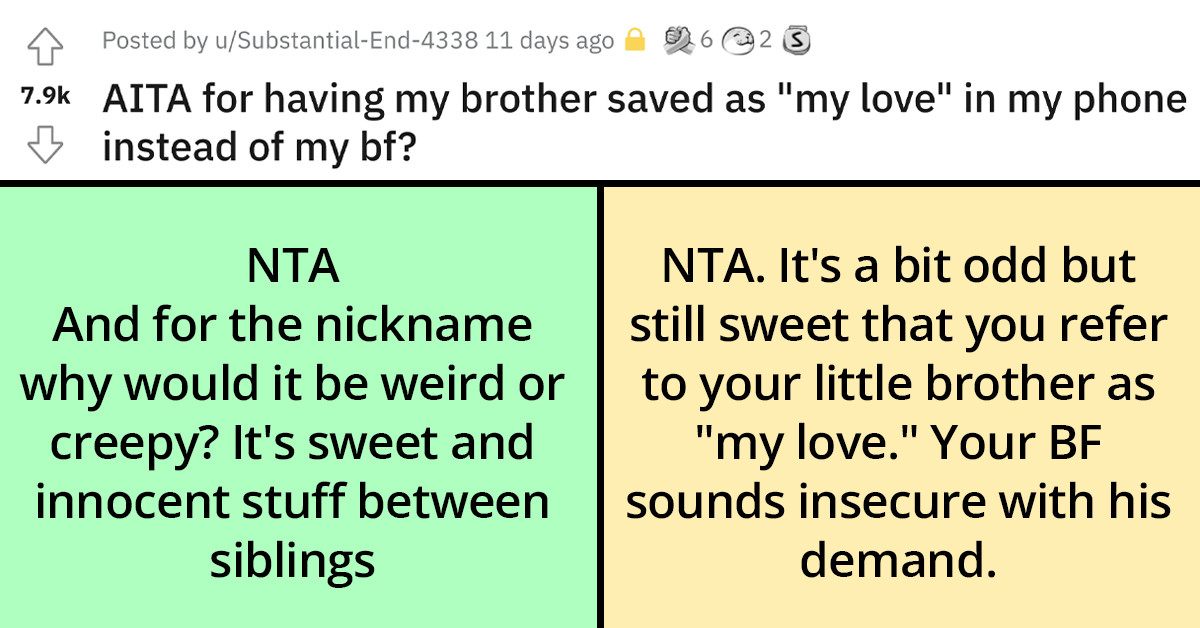 Boyfriend Fumes After Learning That His Girlfriend Saved Her Little Brother as “My Love” on Her Phone
