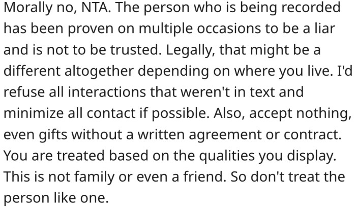 15. What she's doing is morally right but might be legally wrong.