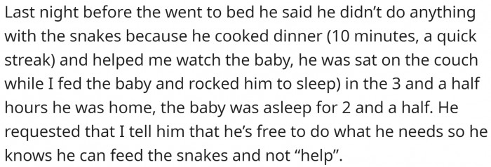 And is still complaining