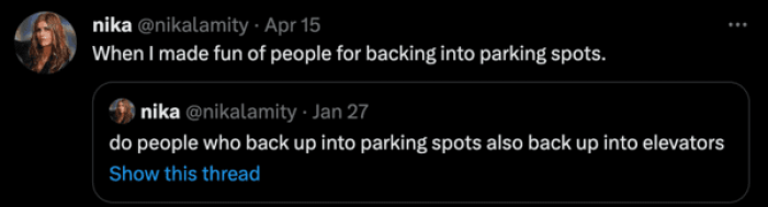 Backing Into a Parking Spot