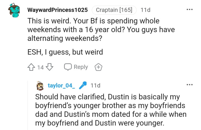 I guess we now know why OP's boyfriend and Dustin are pretty close