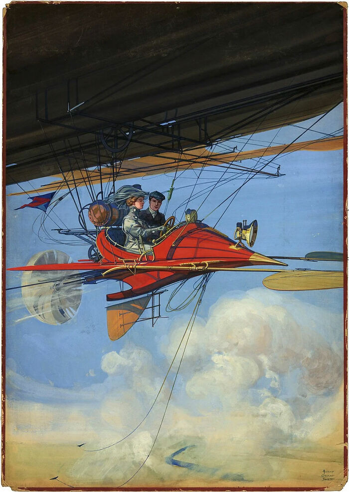 "Aerostatic Cabriolet Of Tomorrow" By Harry Grant Dart, 1908