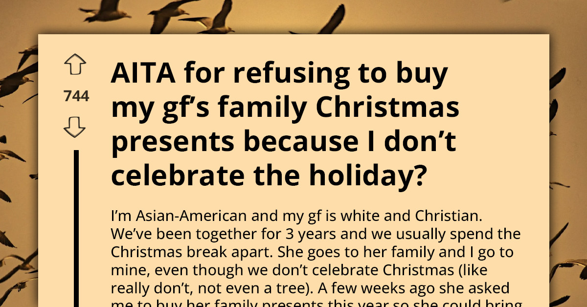 Girlfriend Calls Her Partner a Cheapskate After He Refuses to Buy Her Family Christmas Gifts