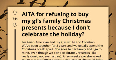 Girlfriend Calls Her Partner a Cheapskate After He Refuses to Buy Her Family Christmas Gifts
