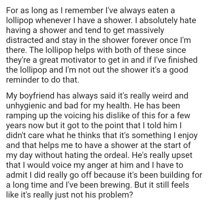 The lollipop helps with both of these since it's a great motivator to get in