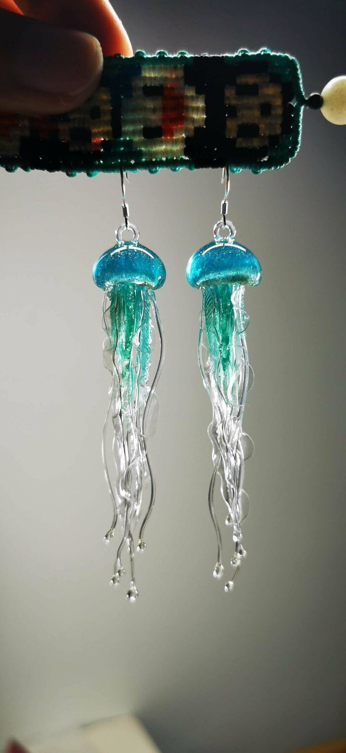 "Jellyfish Resin Earring"