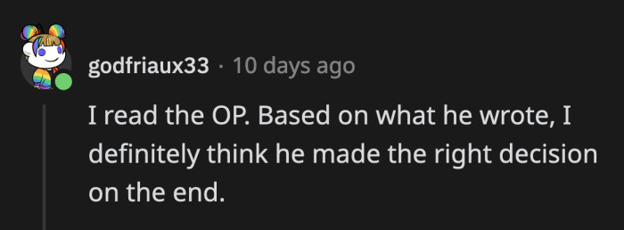 I initially thought OP was just misogynistic and they just needed to rework their division of labor