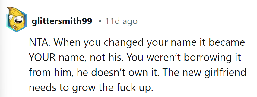 Her Name, Her Domain. Time for the New Girlfriend to Graduate from Name Ownership 101.