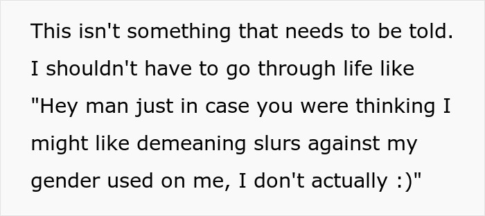 The OP replied that “this isn’t something that needs to be told”