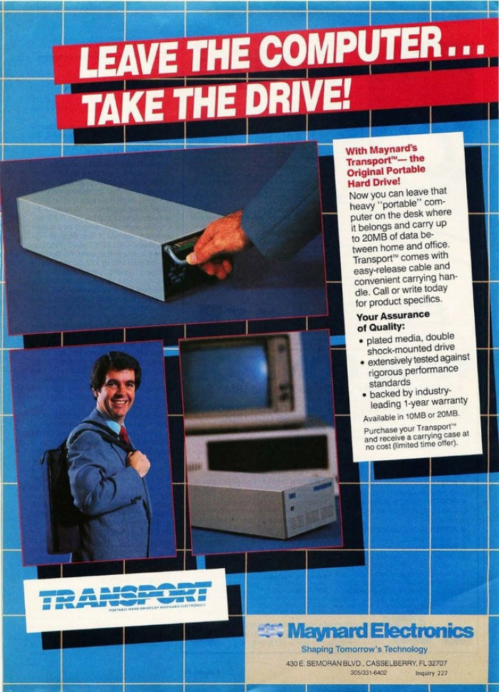 19. “How to carry 20 megabytes of data around in 1985”